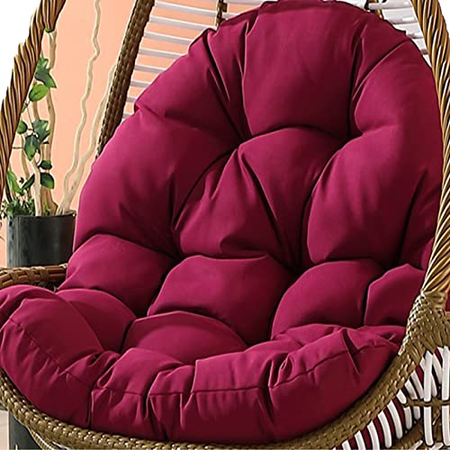 Cojín de repuesto para silla de huevo para exteriores, cojín grande morado para colgar silla, hamaca, muebles, cómodo cojín de asiento para columpio para máxima relajación