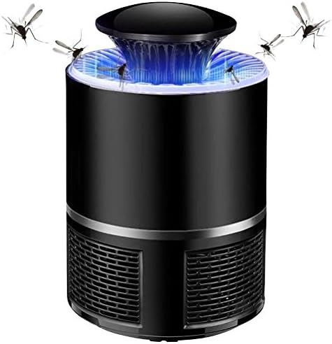 KORADA Electric Mosquito Killer with Trap Lamp, Chemical-Free USB Powered UV LED Light Photocatalyst Fly Bug Dispeller with Suction Fan for Indoor Home-Black
