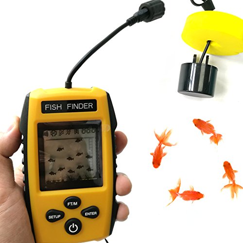 LENPABY Fish Finders Sonar Portable Fish Detection Sonar Sensor 100 m Depth Interval Ocean Sea Fishing Lake, Boat, Ice Fishing and Bank Fishing