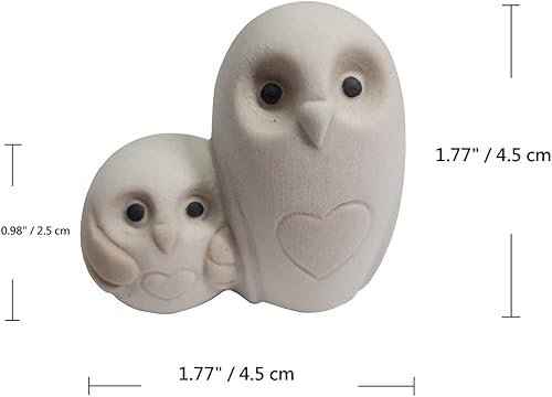 Miniatura 2 de Estatua de cerámica hecha a mano para amantes de los búhos, Feng Shui, para amor y fidelidad, manualidades, decoración del hogar