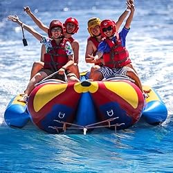 Doppelreihiges aufblasbares Bananenboot für 8 Personen – Spaß im Wasser, Schnee und Meer mit Hochgeschwindigkeits-Garantie!