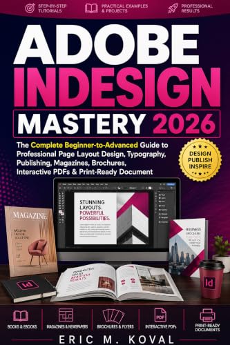 ADOBE INDESIGN MASTERY 2026: The Complete Beginner-to-Advanced Guide to Professional Page Layout Design, Typography, Publishing, Magazines, Brochures, Interactive PDFs & Print-Ready Document