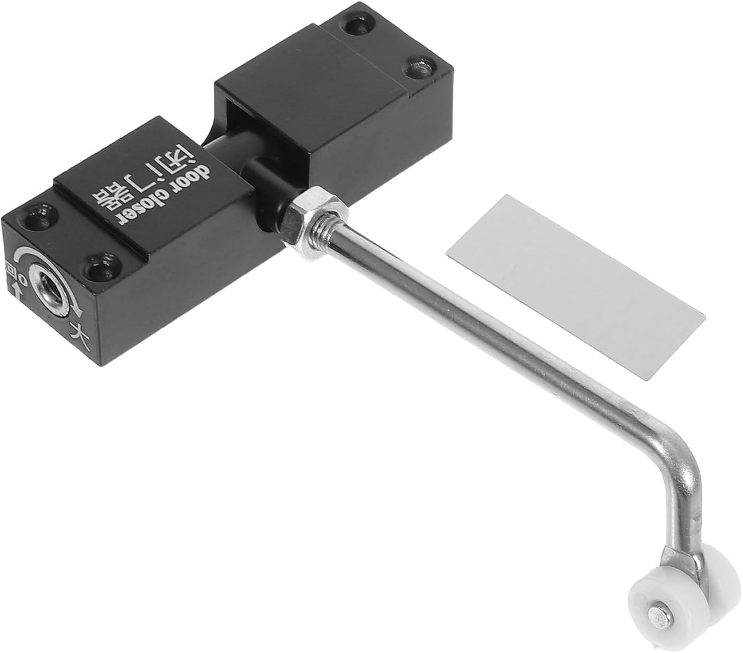 Adjustable Auto Door Closer, Dual Spring Sliding Wheel Mechanism