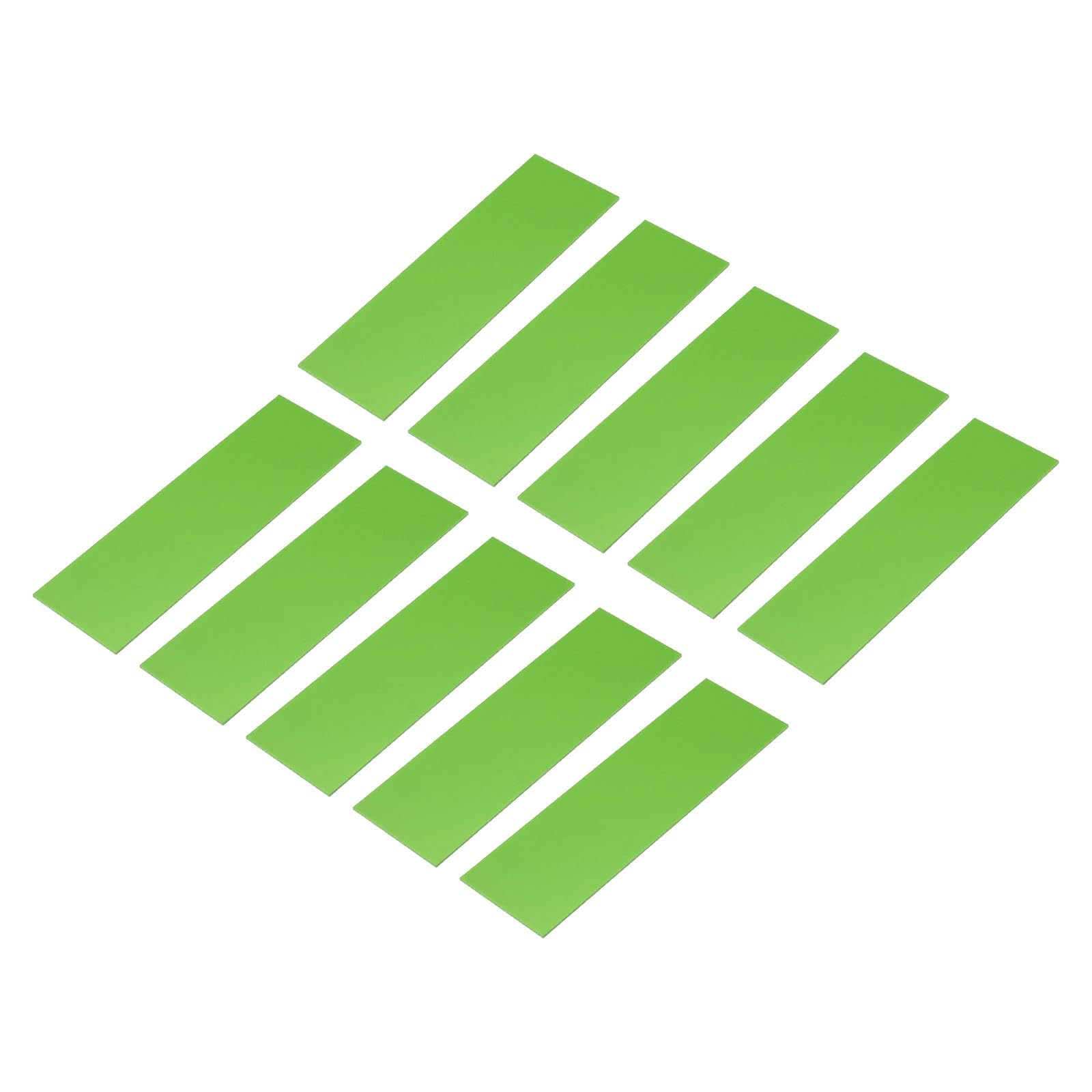 sourcing map 10Pcs Knife Handle Liner 6" x 2" x 0.06" G10 Spacer Sheets Handle Liners Material for Knife Scales Slabs Making Supplies Tool, Grass Green