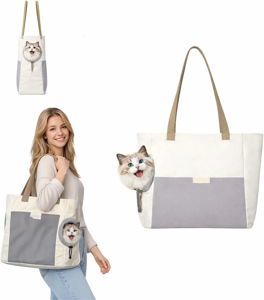 Cozy Cat Carrier Pouch for Adult Cats 6–14 lbs, Soft & Secure Cat Holding Bag for Short Outings, Vet Visits, Grooming, Nail Trimming & Ear Cleaning – Klein Blue