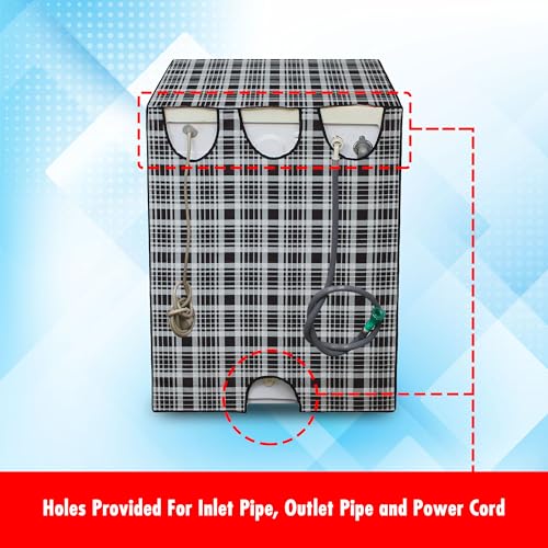 Image of Lithara Front Load Fully Automatic Washing Machine Cover for LG, Samsung, IFB, Whirlpool, Suitable for 8 kg,9 kg & 10 kg - Waterproof, Dustproof Cover (Print-9)