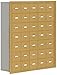 Salsbury Industries 19078-35GRK Cell Phone-7 Unit Recessed Mounted-Master Keyed Locks with 8-Inch Diameter Compartments, Gold