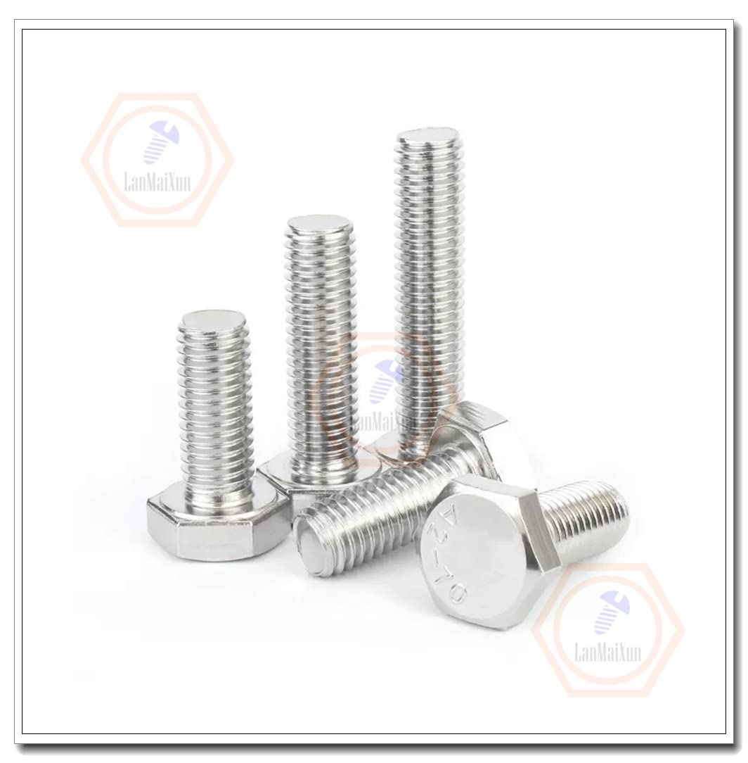 100pcs M3×20mm 304 Stainless Steel hex Head Cap Screws,six Angle Screws,Hexagonal Bolt