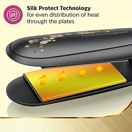 Philips BHS736/00 Kerashine Titanium Wide Plate Straightener with SilkProtect Technology. Straighten, curl, with Instant Shine for Thick Long Hair - Image 4