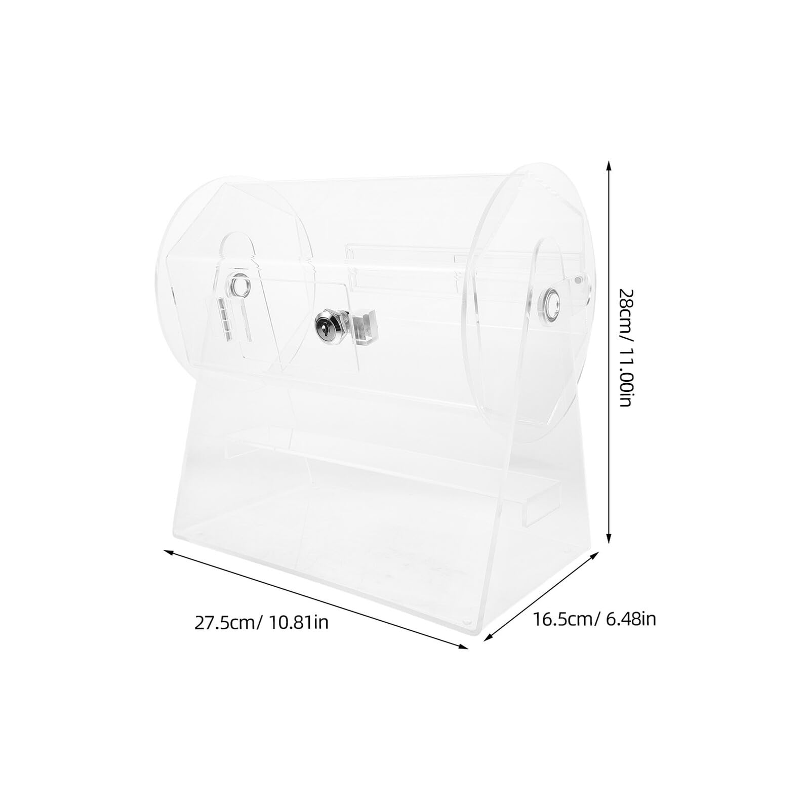 SOIMISS Tambour de Tombola Acrylique Capacité Importante Cage Rotative Transparente sur Pied Tambour à Tickets pour Loterie et Bingo Événements et Fêtes