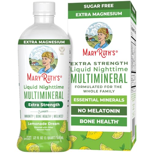 MaryRuths Extra Strength Liquid Nighttime Multimineral, NO Melatonin, 32oz