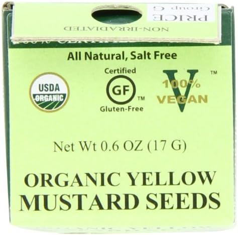 Miniatura 5 de Spicely - Semillas de mostaza orgánicas, amarillas, 0.8 onzas (paquete de 6)