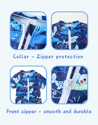 Cute Baby Boy Swimsuit Short Sleeved One Piece Bathing Suit Summer Infant Rashguard Surfing Suit4