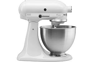 KitchenAid KSM75WH 4.5 Quart Tilt-Head Stand Mixer for Easy Mixing