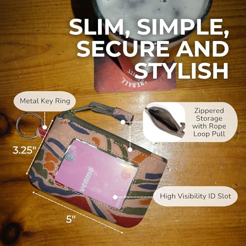 KAVU Stirling Double Sided Slim Cotton Canvas Zip Wallet3