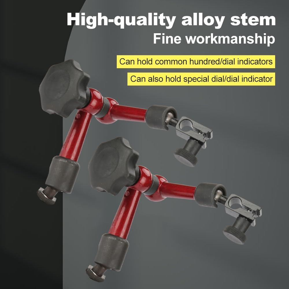 Indicateur de Test Cadran Jauge, Comparateur de Précision, Indicateur de Cadran de Machiniste, 0-0,8 mm DTI avec Base Magnétique, Mesure de pièce, Calibrage D'équipement, Précision de 0,01 mm