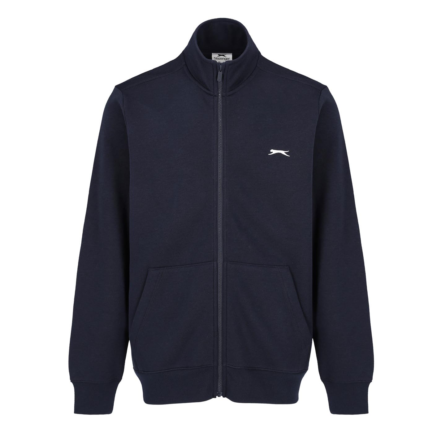 Slazenger Mens Full Zipped Jacket Cotton Long Sleeve Casual Top Navy XXXXL