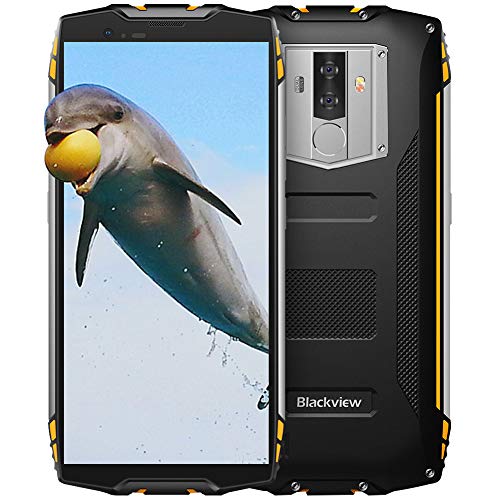Blackview BV6800Pro móvil resistentes,6580mAh,4+64 GB ROM Dual SIM,5.7' FHD+18:9,16+13MP- Cámaras Duales Android 8.0 Movil IP69K,Octa-Core 1.5Ghz Rugged Phone,Face ID/NFC/GPS/Bluetooth
