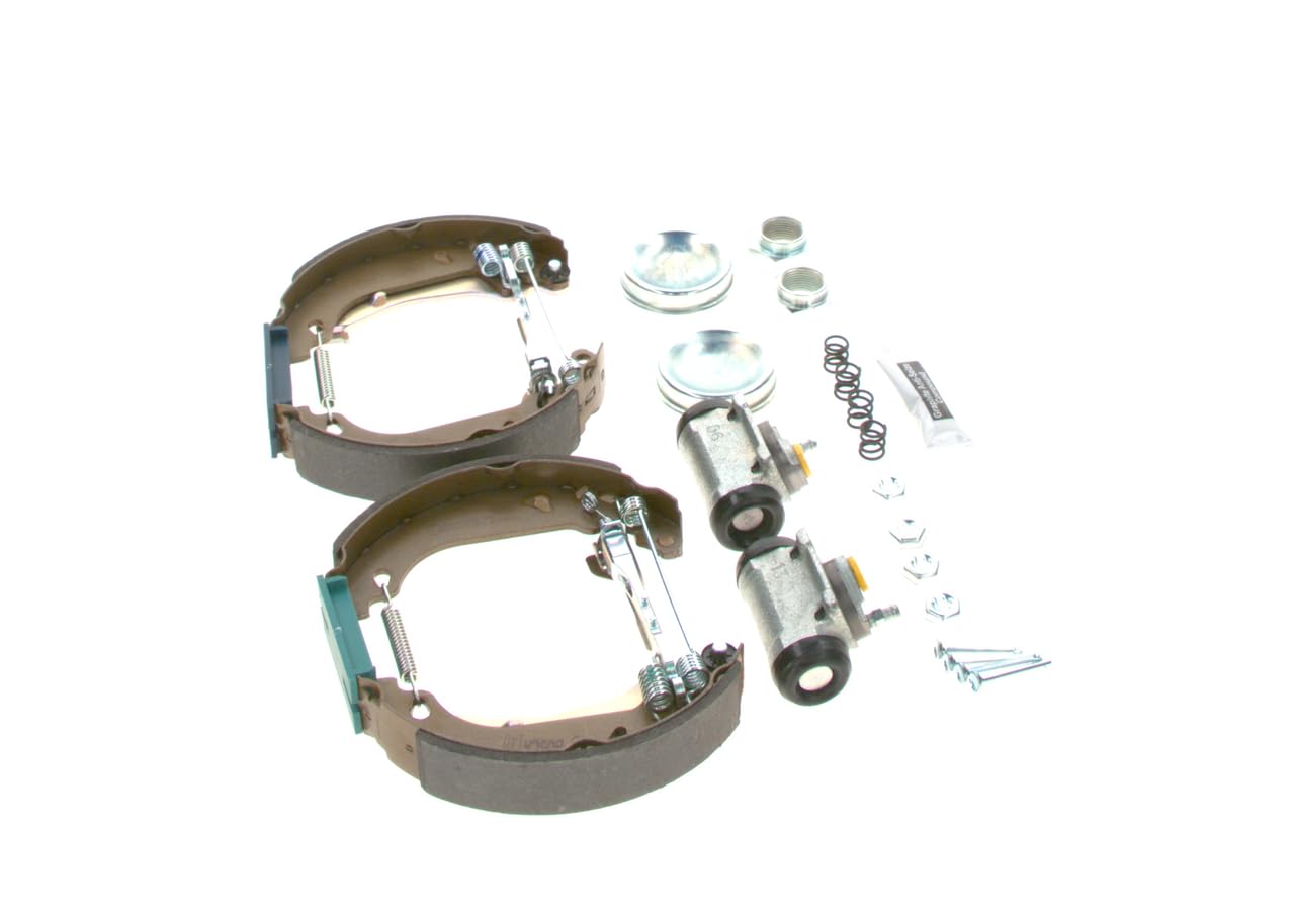 Bosch KS039 Kit Super Pro - Kit de freno trasero de tambor - 1 juego completo premontado, 2 cilindros de rueda, 4 zapatas de freno