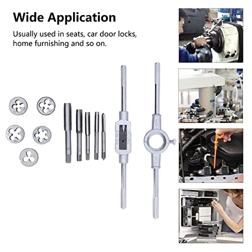 Kit de moldes para torneiras de rosca, tamanho padrão, 12 peças de alta dureza, kit de moldes de tor