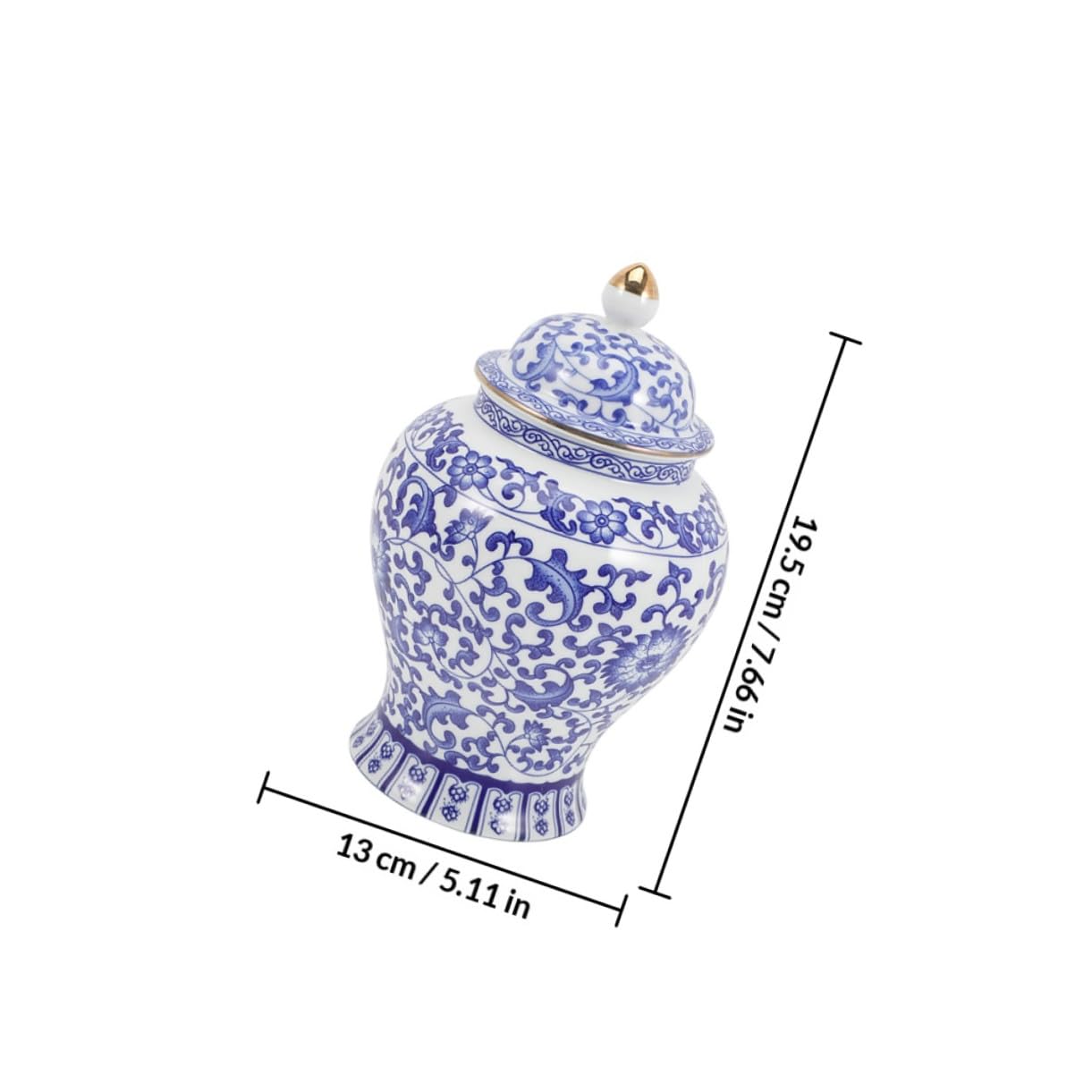 Tarro de Té de Cerámica Estilo Retro Chino de 1300ml Tapa Sellada que Protege Humedad para Cocina y Obsequio de Inauguración