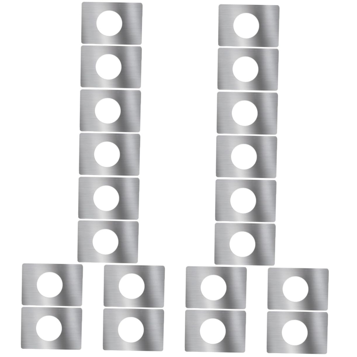 10 ensembles Pièce De Réparation De Serrure De Porte Plaque De Gâche De Porte Plaque De Bouton De Porte Renfort De Quincaillerie De Porte Plaque De Garniture De 2 pièces * 10