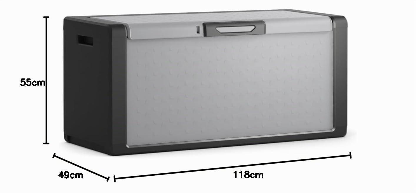 Kis KETER | Coffre de Rangement Titan, Noir/Gris, Coffre, 118x49x55 cm