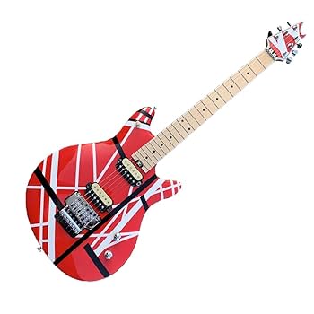 エレキギター 自作フランケン赤黒ストライプデザイン エレキギター 自作フランケン赤黒ストライプデザイン エレキ