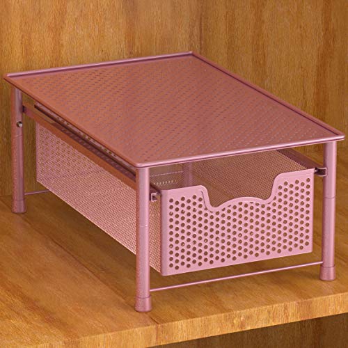 Simple Houseware Stackable Cabinet Basket Drawer Organizer, Pink by Simple Houseware - Image 4