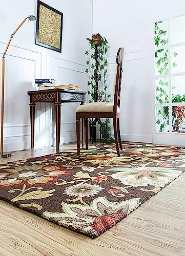 Image of Carpet Mahal Handmade Handwoven Tufted Made of 100% Soft Blended Wool Export Quality Carpets with 1 Inch Thickness (6x9 Feet) Color Multi