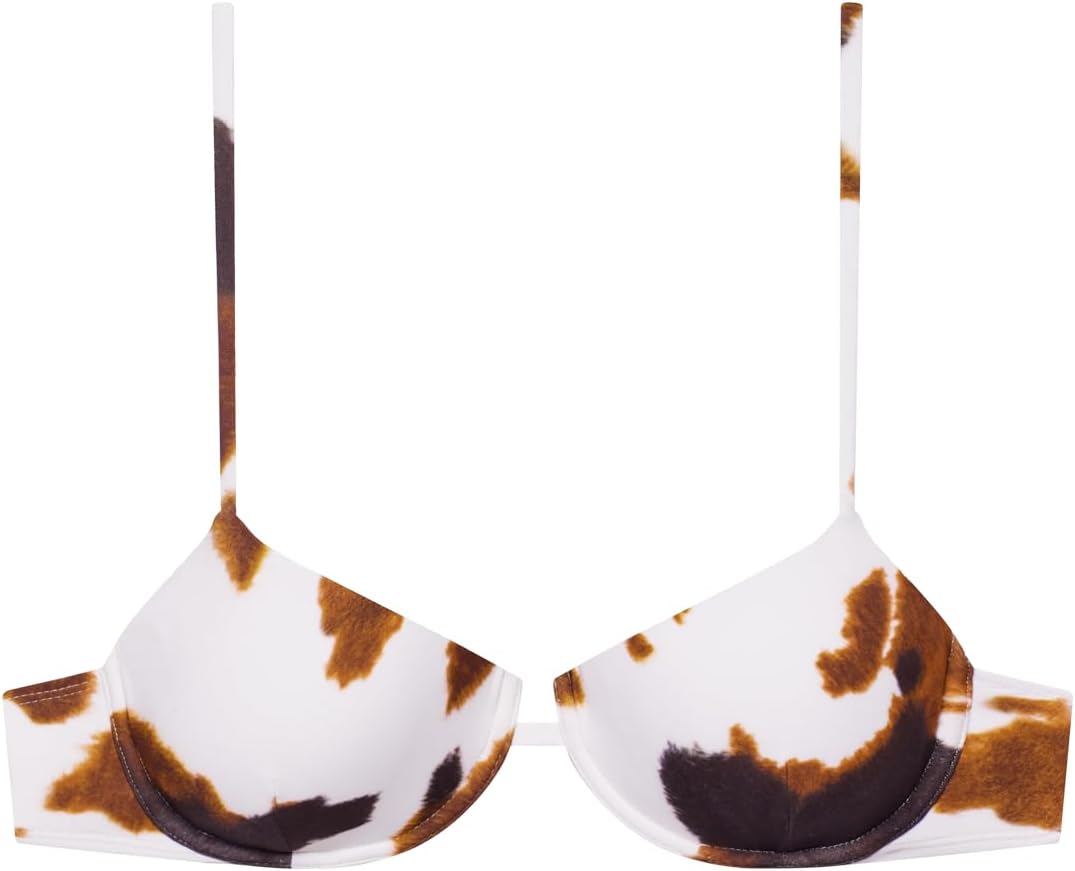 Steve Madden Women's Underwire Scoop Neck X-Back Demi Bikini Top