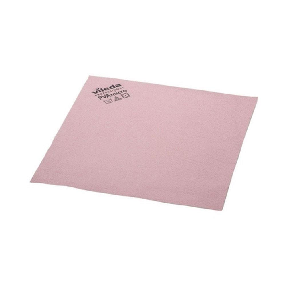 Vileda 143586 Micro Cleaning Cloth, Pink, red, 5 Pieces, 38x35 cms, Pack of 5