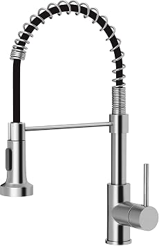 Ibergrif Pull Out Spring Kitchen Tap with Bracket, Kitchen Faucet Mixer