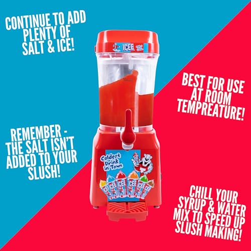 ICEE Home Countertop Slushie Maker – Frozen Drink Machine for Slushies, DIY Frozen Beverages, Parties, Kids, Easy-to-Use, Compact & Durable. Creates up to 34Floz of Ice Cold ICEE Slushy.