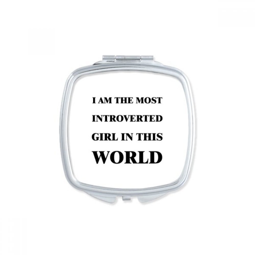 Miroir compact fille avec message pour maquillage nomade