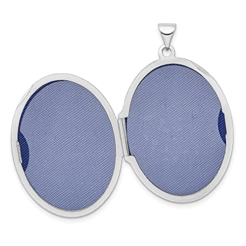 925 Sterling Silver Reversible Flower Swirl Oval Locket Pendant Charm Fine Jewelry For Women Gifts For Her #TOP4