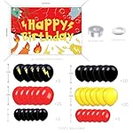 Red Black Yellow Balloon Garland Arch Kit - Birthday Party Decorations with Lightning Star Balloons for Kids Cartoon Themed Events - Image 2