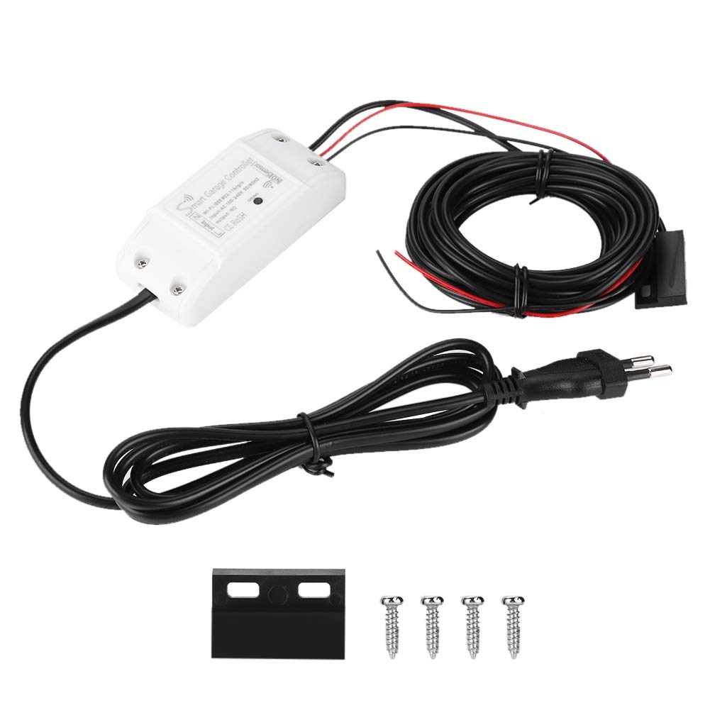 Prise en charge du contrôleur de garage intelligent pour Goole, ouvre-porte de garage WiFi universel contrôlé par smartphone pour système d'ouverture de portail automatique(EU)