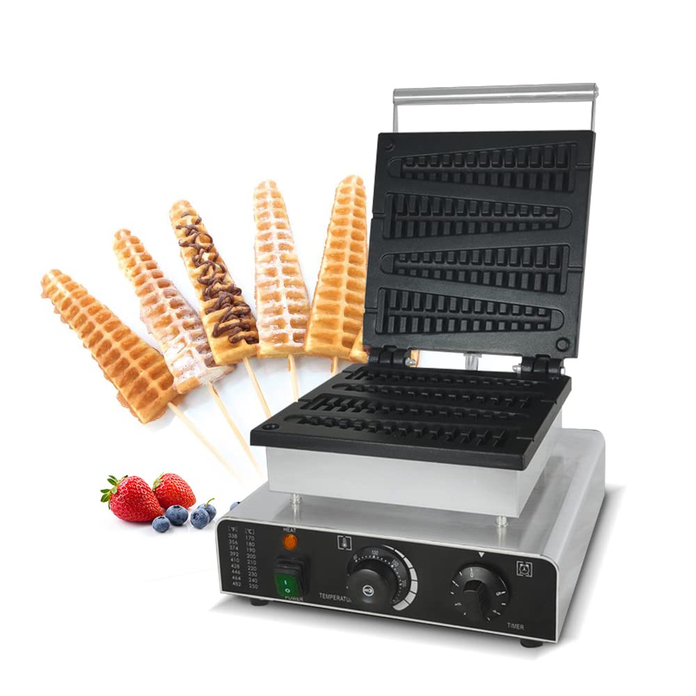 Macchina per waffle con rivestimento antiaderente e stampo a forma di albero di pino per cottura professionale