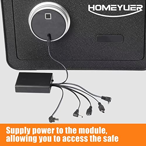Caja de fuente de alimentación externa CC con interruptor y 6 conectores 6