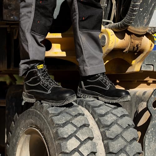 Black Hammer Safety Boots for Men - Durable Work Boots, Perfect for Construction and Industrial Use Max - Image 6