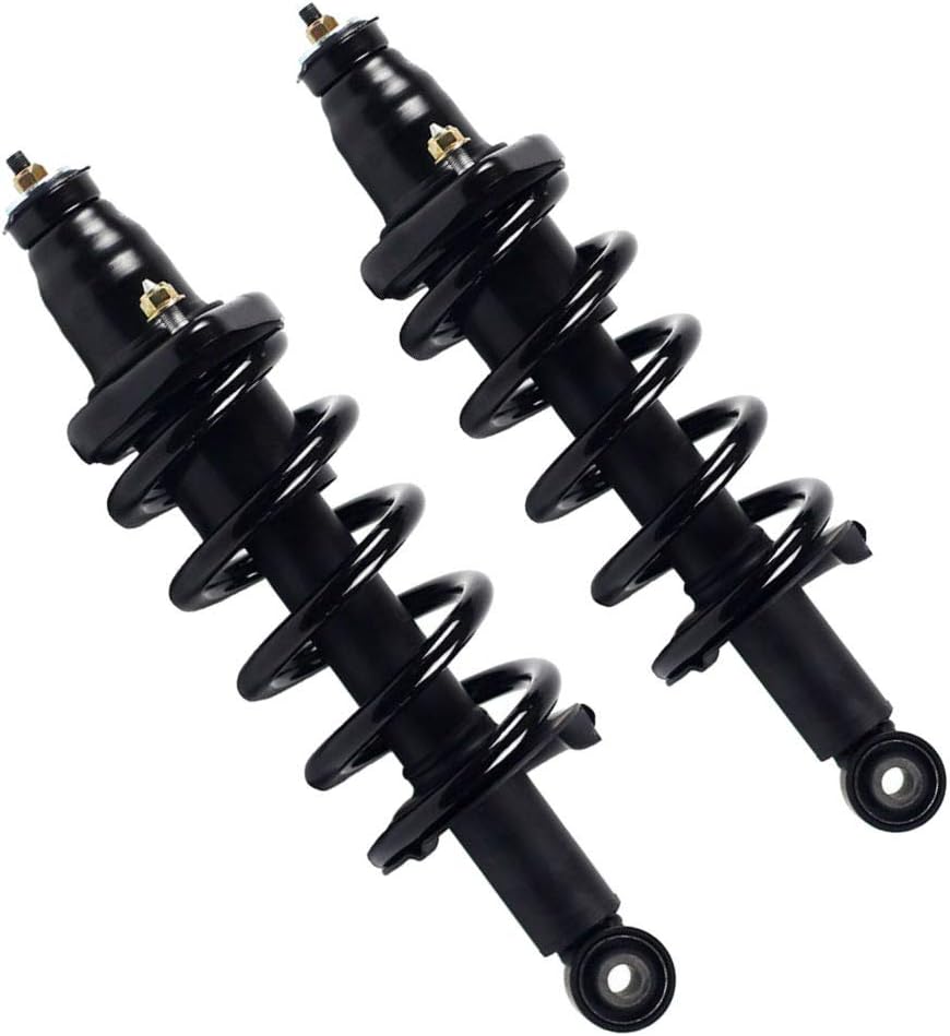 Rear Pair Complete Struts Assembly Gas Shock Absorbers with Suspension Strut Spring Strut Top Mounting Dust Cover