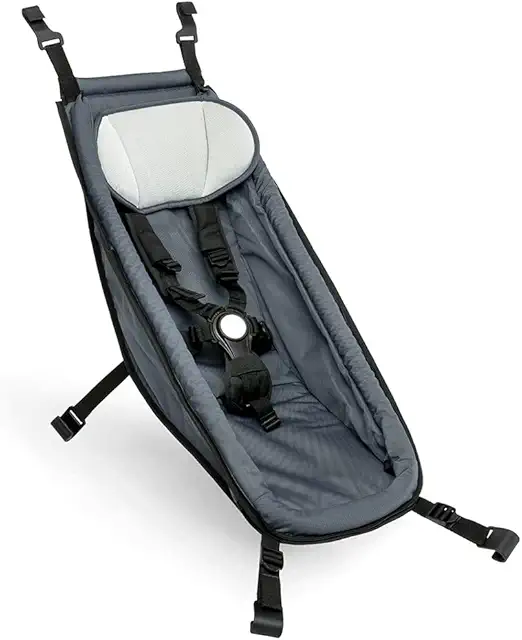 Croozer Babysitz Hängematte für Neugeborene bis 10 Monate - Graphite Blue