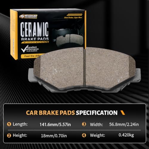 Image of D914 Front Ceramic Brake Pads Kit Fit For Acura ILX 2013-2015, For Honda Accord 2003-2017, For CR-V 2002-2006,2012-2016, For CR-Z 2016, For Civic 2012-2021, For Element 2003-2011