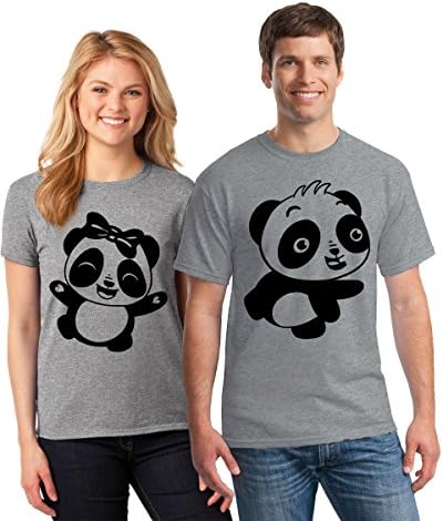 Pekatees Couple Shirts Couple T Shirt Couple Matching Shirt Gifts for Panda Fans