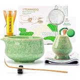 Diseño único de cuenco de matcha: diseño especial de boca de vertido, lo que hace que sea fácil compartir matcha con amigos y familiares. Cuencos y soportes para batidor de matcha en el mismo color que mejoran el sentido de la ceremonia