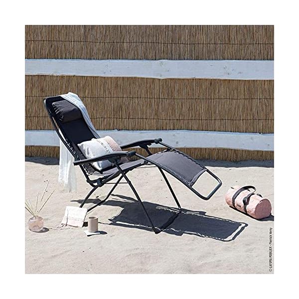 Lafuma RSX Relax-Liegestuhl gepolstert Ardoise