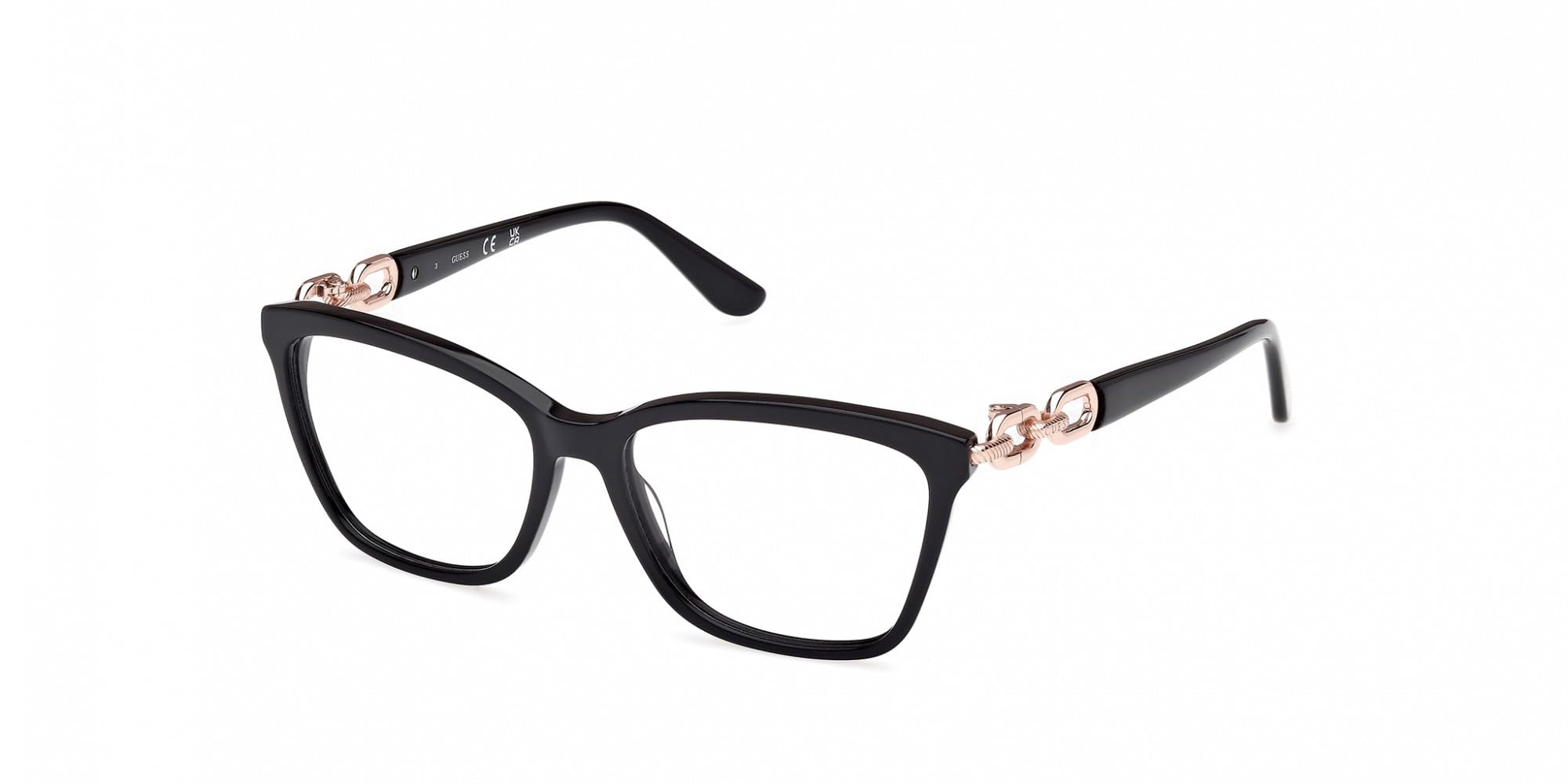 Guess Women's Black Woman Gu50181 001 Optical Frames Acetate Squared Normal