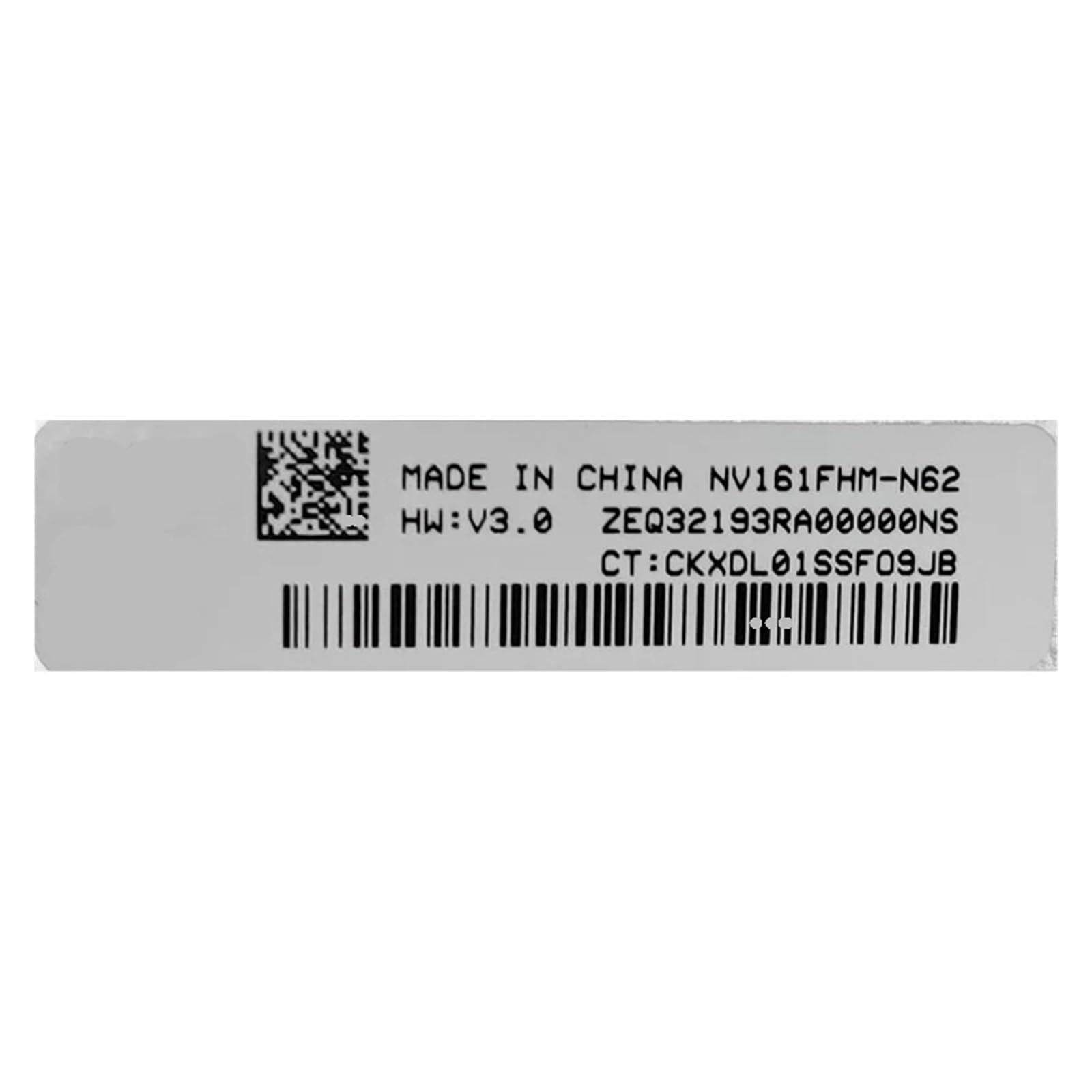 NV161FHM-N62 V3.0, Compatible for Universel, Écran LCD