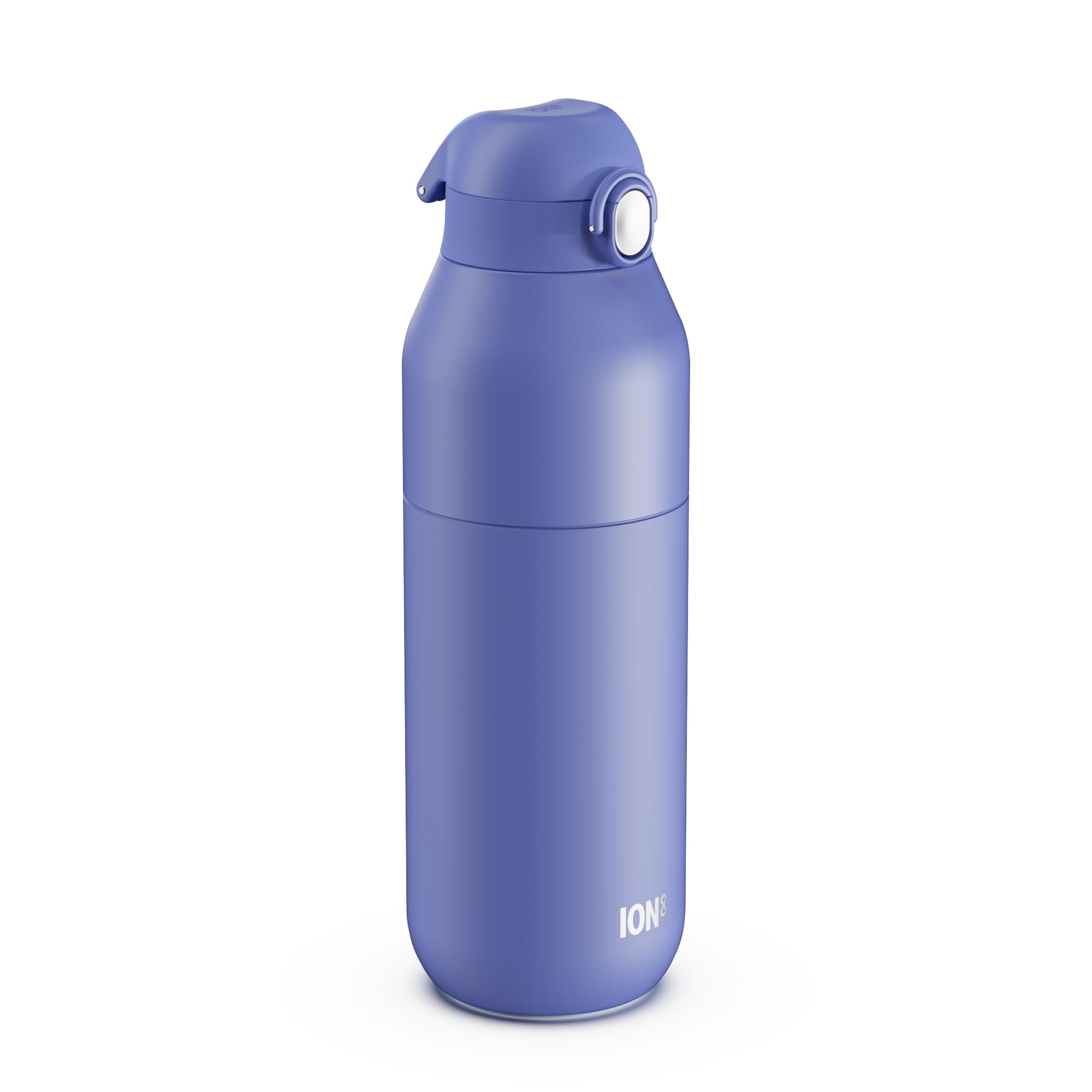 ION8 Primo Revive Insulated Water Bottle 910 ml (30 oz)– Leakproof Stainless Steel Bottle with Flip Lid, One Touch Open, Fast Flow, Vacuum Insulated Hot & Cold, Dishwasher Safe, Lilac